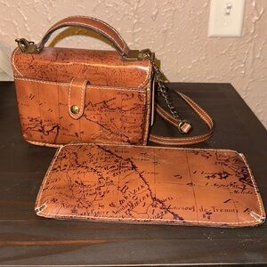 Patricia Nash crossbody and wristlet.